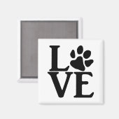 Liebe Paw Classic Magnet (Vorderseite/Rückseite)