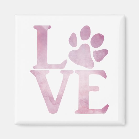 Liebe Paw Classic Pink Magnet (Vorne)