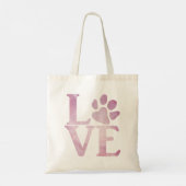 Liebe Paw Classic Pink Tragetasche (Rückseite)