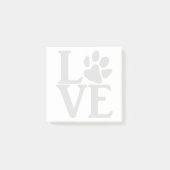 Liebe Paw Classic Post-it Klebezettel (Vorderseite)