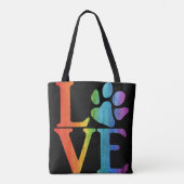 Liebe Paw Classic Rainbow Tasche (Rückseite)
