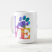 Liebe Paw druckt Kaffeetasse Tasse (Vorderseite Links)