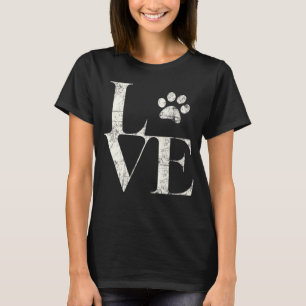 Liebe Paw Furry Cat and Dog Friends T-Shirt