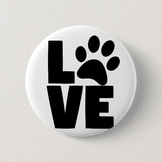Liebe Paw (Hintergrundfarbe auswählen) Button (Vorderseite)