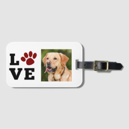 Liebe Paw Print Animal Lover Dog Lover Foto Gepäckanhänger