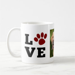 Liebe Paw Print Animal Lover Dog Lover Foto Kaffeetasse