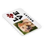 Liebe Paw Print Animal Lover Dog Lover Foto Magnet (Rechte Seite)