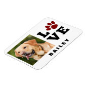 Liebe Paw Print Animal Lover Dog Lover Foto Magnet (Linke Seite)