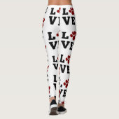 Liebe Paw Print Animal Lover Dog Lover Leggings (Rückseite)
