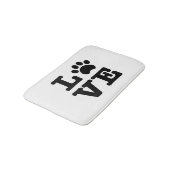 Liebe Paw Print Bath Mat Badematte (Schrägansicht)