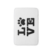 Liebe Paw Print Bath Mat Badematte (Vorderseite Vertikal)