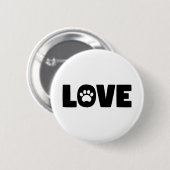 Liebe Paw Print Button (Vorne & Hinten)