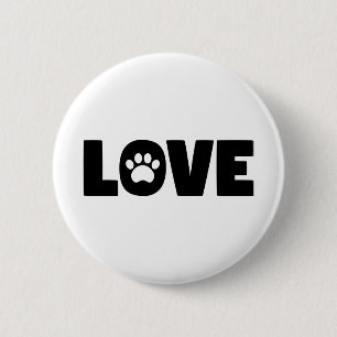Liebe Paw Print Button