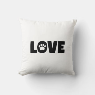 Liebe Paw Print Kissen