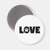 Liebe Paw Print Magnet (Vorderseite/Rückseite)