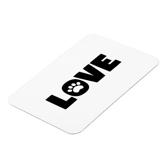 Liebe Paw Print Magnet (Linke Seite)