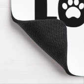 Liebe Paw Print Mousepad (Ecke)