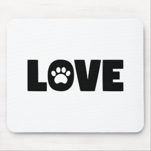 Liebe Paw Print Mousepad