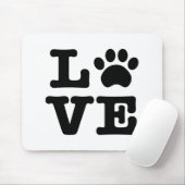 Liebe Paw Print Mousepad (Mit Mouse)