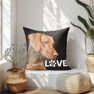 Liebe Paw Print Personalisiert Foto Throw Kissen