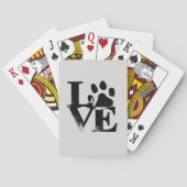 Liebe Paw Print Playing Cards Spielkarten (Rückseite)