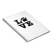 Liebe Paw Print Spiral Notebook Notizblock (Rechte Seite)
