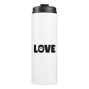 Liebe Paw Print Thermosbecher
