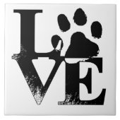 Liebe Paw Print Tile Fliese (Vorderseite)