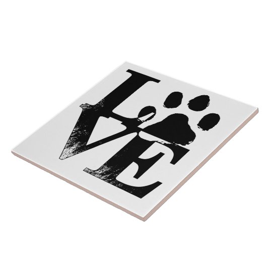 Liebe Paw Print Tile Fliese (Seite)