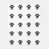 Liebe Paw Prints Fleecedecke (Vorderseite)