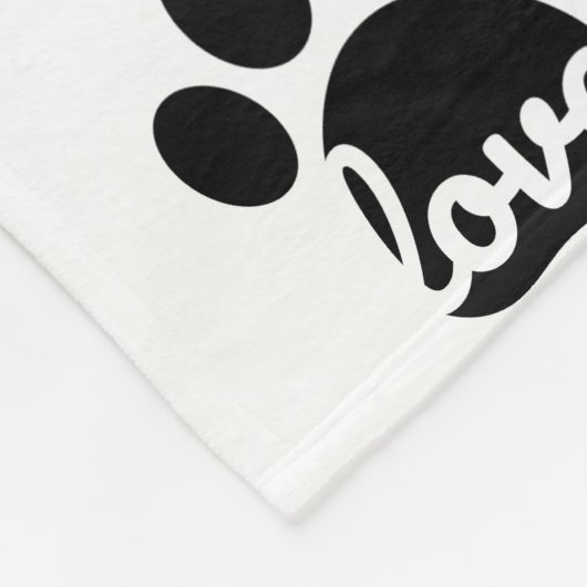 Liebe Paw Prints Fleecedecke (Ecke)