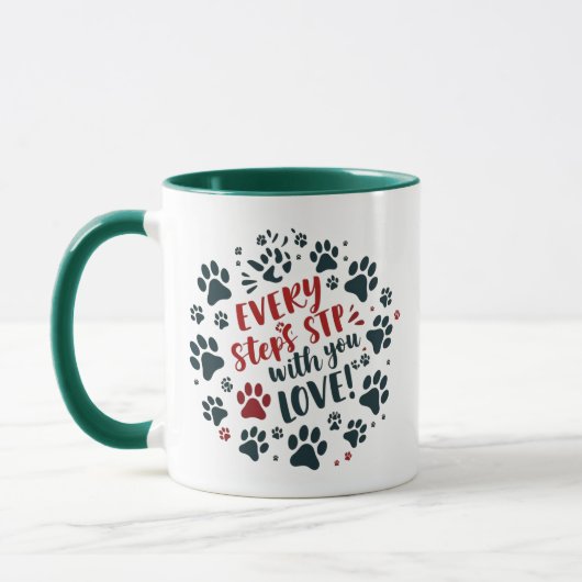 Liebe Paw Prints Tasse (Links)