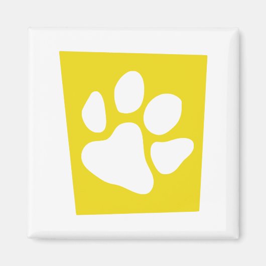 Liebe Paw Retro Magnet (Vorne)