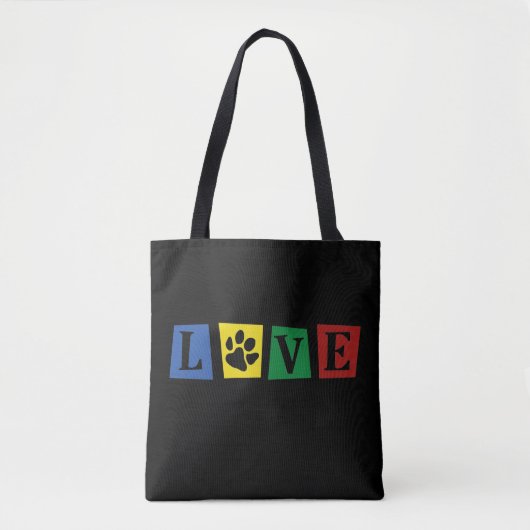 Liebe Paw Retro Tasche (Vorderseite)