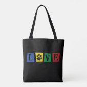 Liebe Paw Retro Tasche (Rückseite)