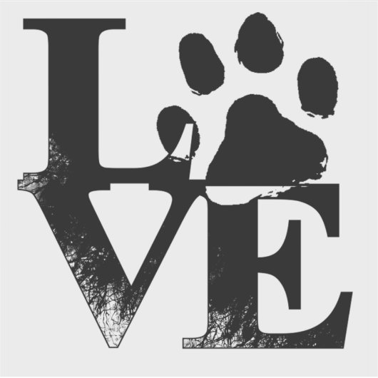 Liebe Paw Sticker (Vorderseite)