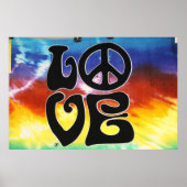 Liebe & Peace 60er Retro Poster (Vorne)