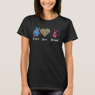 Liebe Peace Aerial Leopard Heart Air Acrobatic Aer T-Shirt