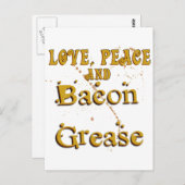 Liebe Peace & Bacon Grease Postkarte (Vorne/Hinten)