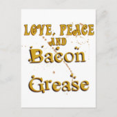 Liebe Peace & Bacon Grease Postkarte (Vorderseite)