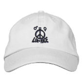Liebe = PEACE Bestickte Baseballkappe (Vorderseite)