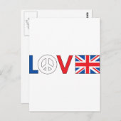 Liebe Peace Britain Postkarte (Vorne/Hinten)