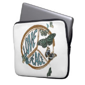 Liebe Peace Butterfets Vintag Summer Hippie Laptopschutzhülle (Vorderseite Links)