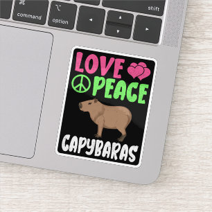 Liebe Peace Capybaras Niedlicher Tiere Capybara Lo Aufkleber