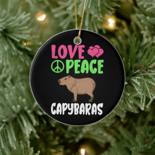 Liebe Peace Capybaras Niedlicher Tiere Capybara Lo Keramik Ornament