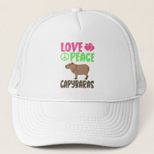 Liebe Peace Capybaras Niedlicher Tiere Capybara Lo Truckerkappe