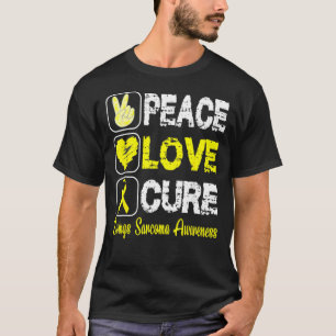 Liebe Peace Cure Ewings Sarcoma Bewusstsein T-Shirt