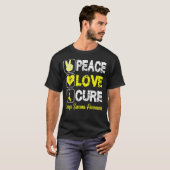 Liebe Peace Cure Ewings Sarcoma Bewusstsein T-Shirt (Vorne ganz)