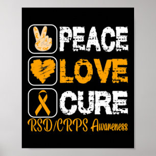 Liebe Peace Cure Rsd Crps Bewusstsein Poster