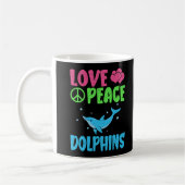 Liebe Peace Delphine Niedliche Meerestiere Dolphin Kaffeetasse (Links)